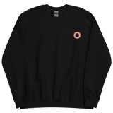 Embroidered Sweatshirt: Lesbian Pride Ring Emblem Design