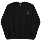 Embroidered Sweatshirt: Genderqueer Pride Ring Emblem Design