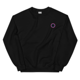 Embroidered Sweatshirt: Bisexual Pride Ring Emblem Design