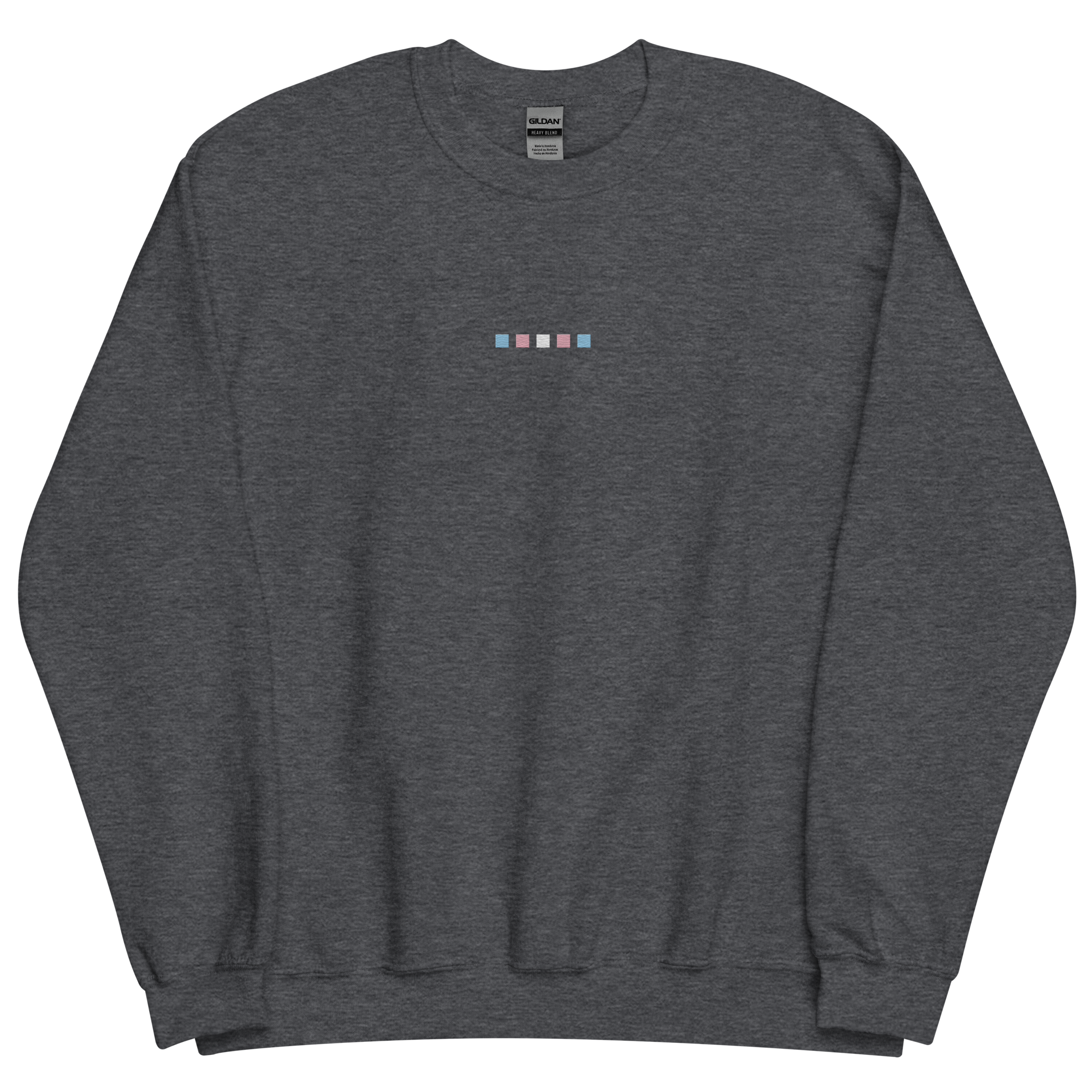 Embroidered Transgender Sweatshirt: Pride Flag Horizontal Square Design