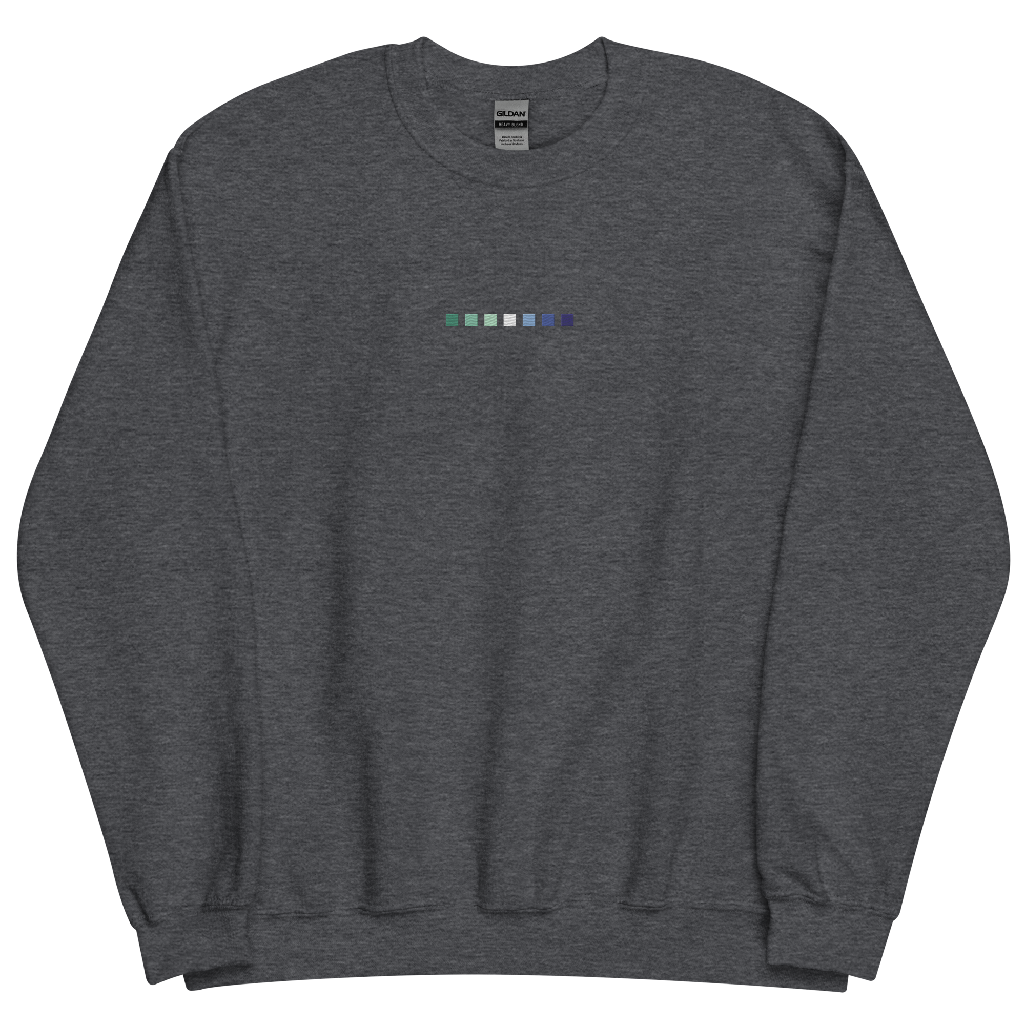 Embroidered Gay Pride Sweatshirt: Pride Flag Horizontal Square Design