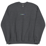 Embroidered Gay Pride Sweatshirt: Pride Flag Horizontal Square Design