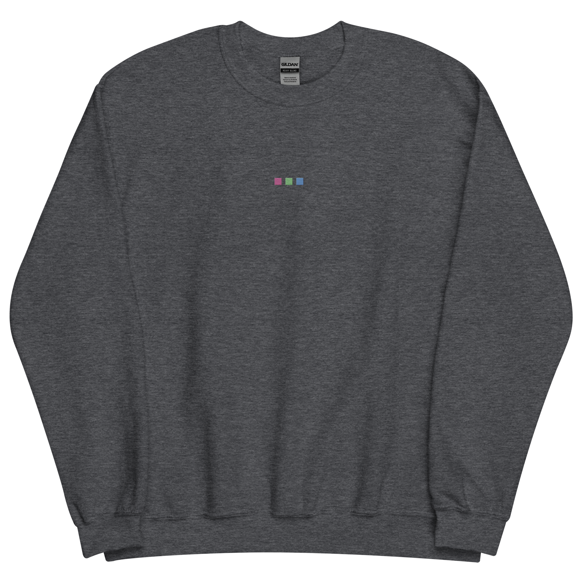 Embroidered Polysexual Sweatshirt: Pride Flag Horizontal Square Design