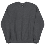 Embroidered Bigender Sweatshirt: Pride Flag Horizontal Square Design