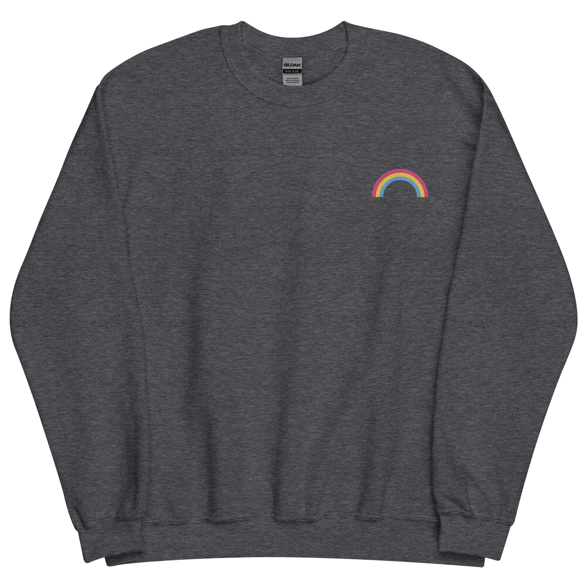 Embroidered Pansexual Rainbow Sweater: Pride Flag LGBTQ+ Design