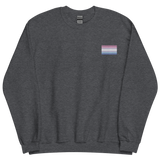 Bigender Pride Flag Embroidered Sweatshirt