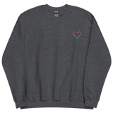 Polysexual Heart Sweatshirt: Embroidered Pride Sweater