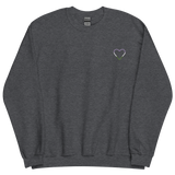 Genderqueer Heart Sweatshirt: Embroidered Pride Sweater