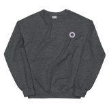 Embroidered Sweatshirt: Bigender Pride Ring Emblem Design