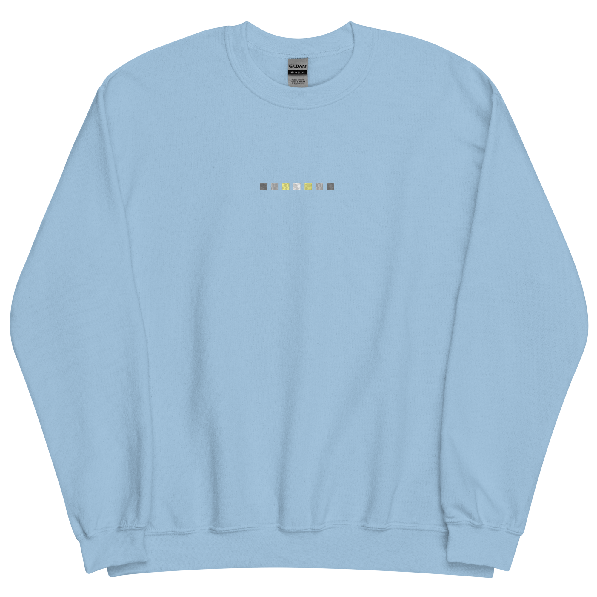 Embroidered Demigender Sweatshirt: Pride Flag Horizontal Square Design