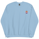 Lesbian Flag Embroidered Circle Sweatshirt: Celebratory LGBTQ+ Pride Design