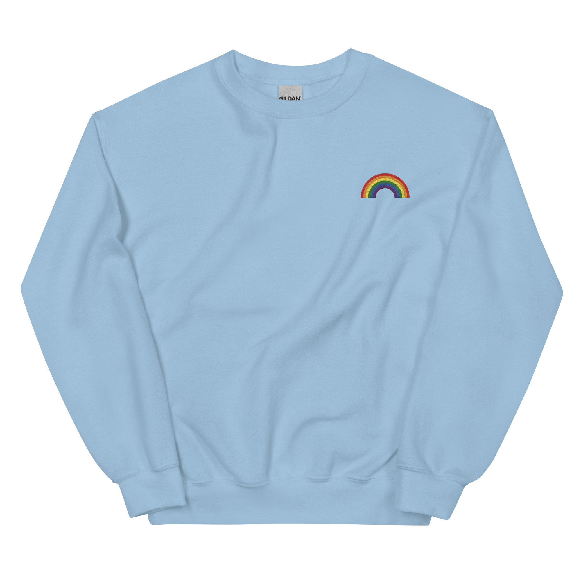 Embroidered Pride Rainbow Sweater: Pride Flag LGBTQ+ Design