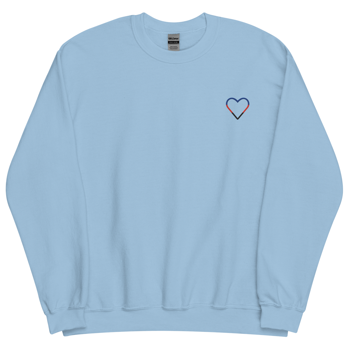 Polyamory Heart Sweatshirt: Embroidered Pride Sweater