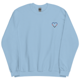 Polyamory Heart Sweatshirt: Embroidered Pride Sweater