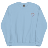 Lesbian Heart Sweatshirt: Embroidered Pride Sweater