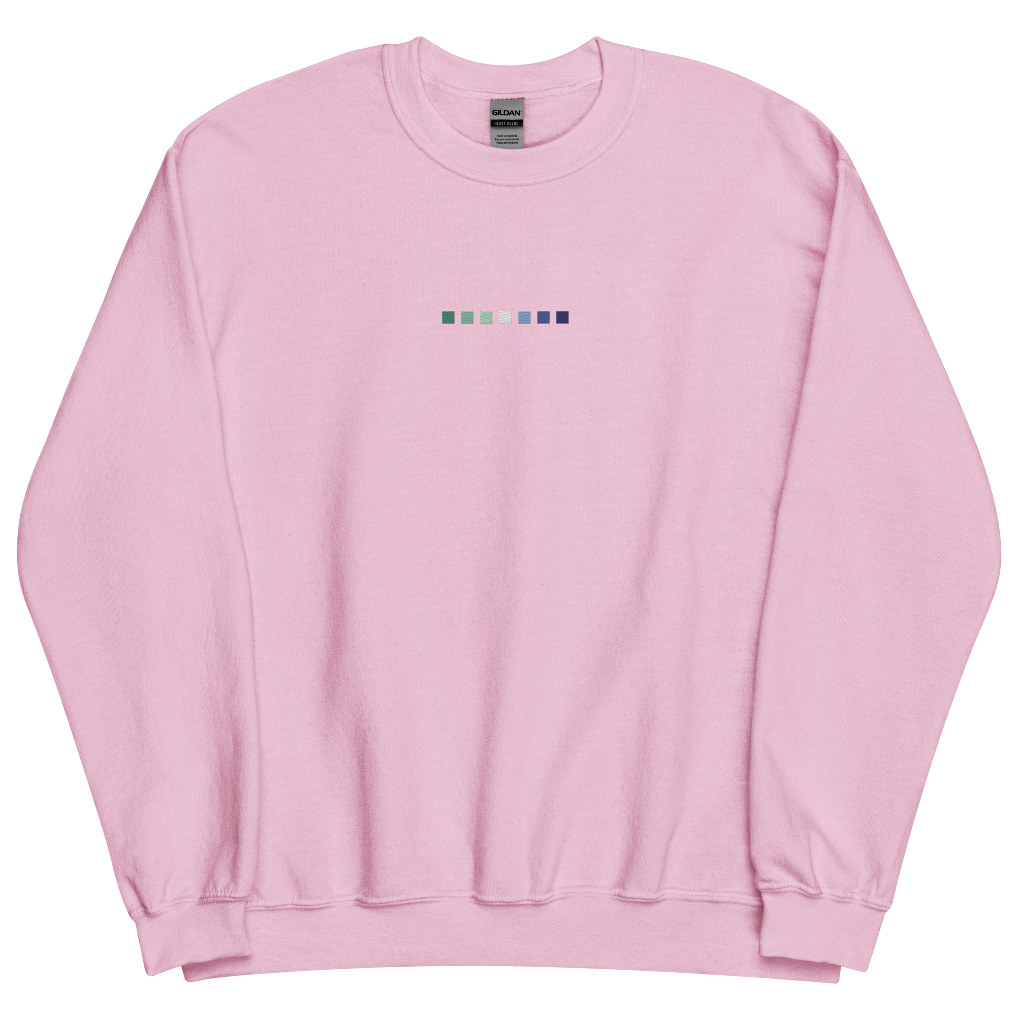 Embroidered Gay Pride Sweatshirt: Pride Flag Horizontal Square Design