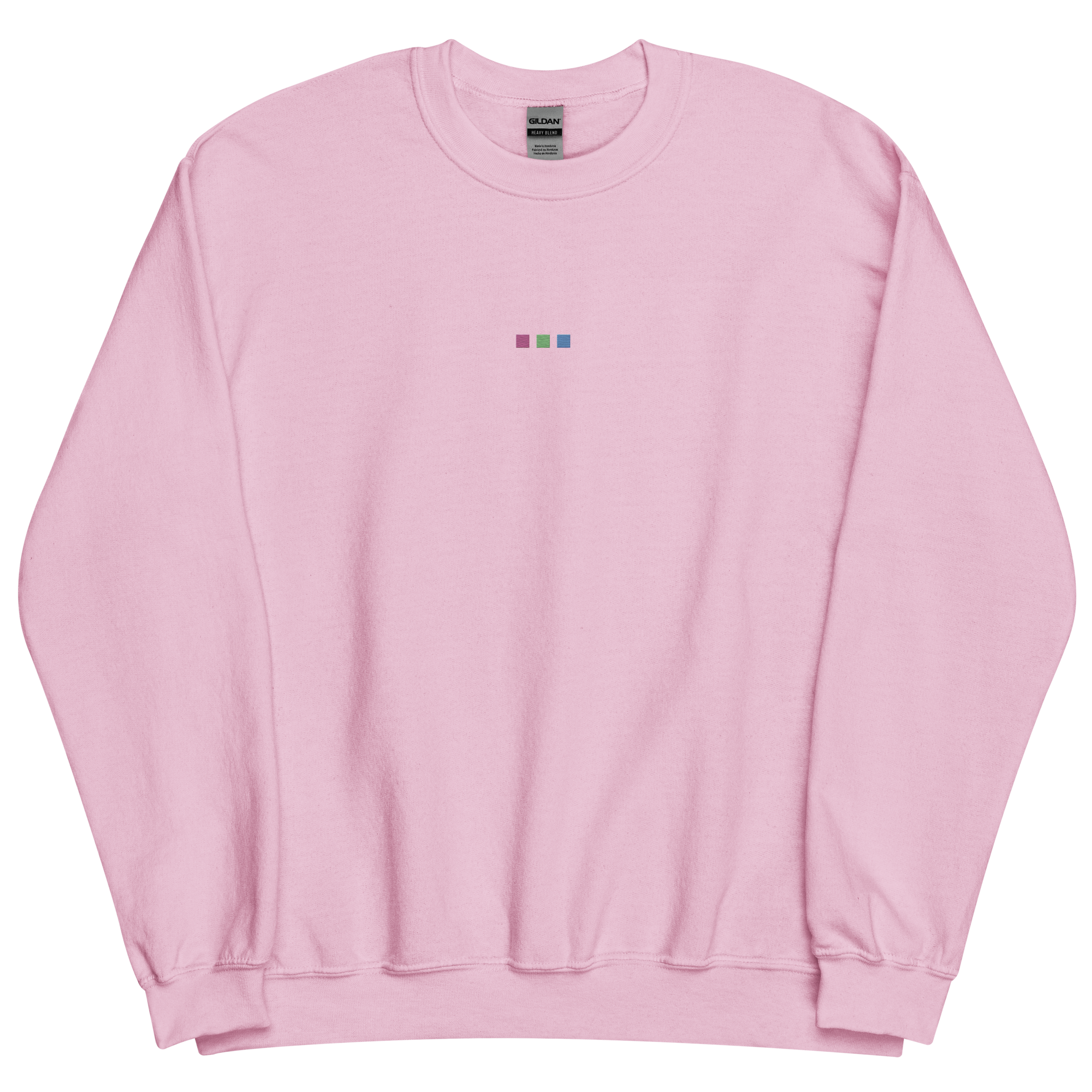 Embroidered Polysexual Sweatshirt: Pride Flag Horizontal Square Design