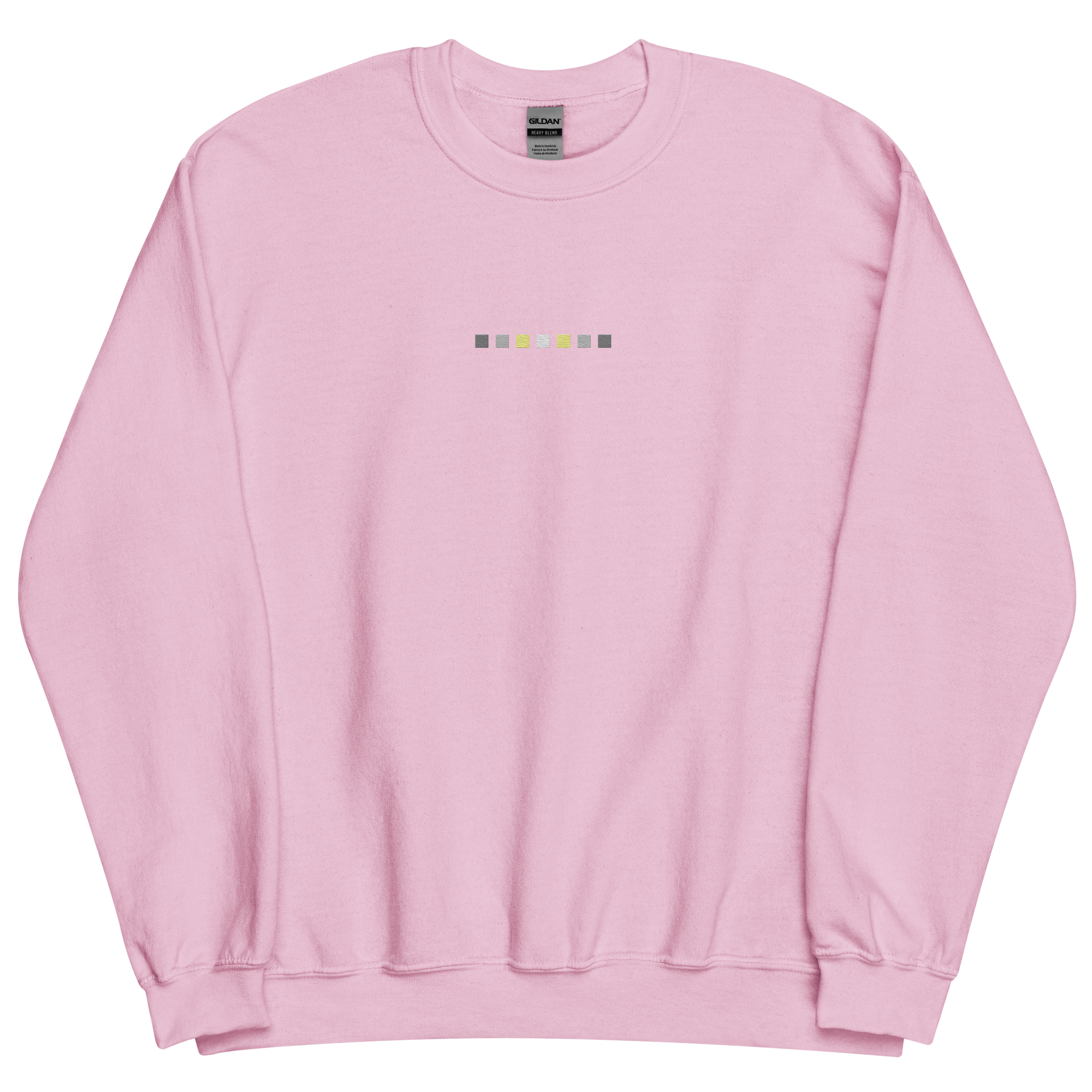 Embroidered Demigender Sweatshirt: Pride Flag Horizontal Square Design