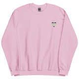 Agender Flag Embroidered Heart Sweater: Celebratory LGBTQ+ Pride Design