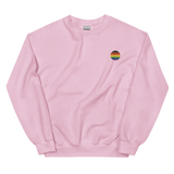 Philly Pride Flag Embroidered Circle Sweatshirt: Celebratory LGBTQ+ Pride Design