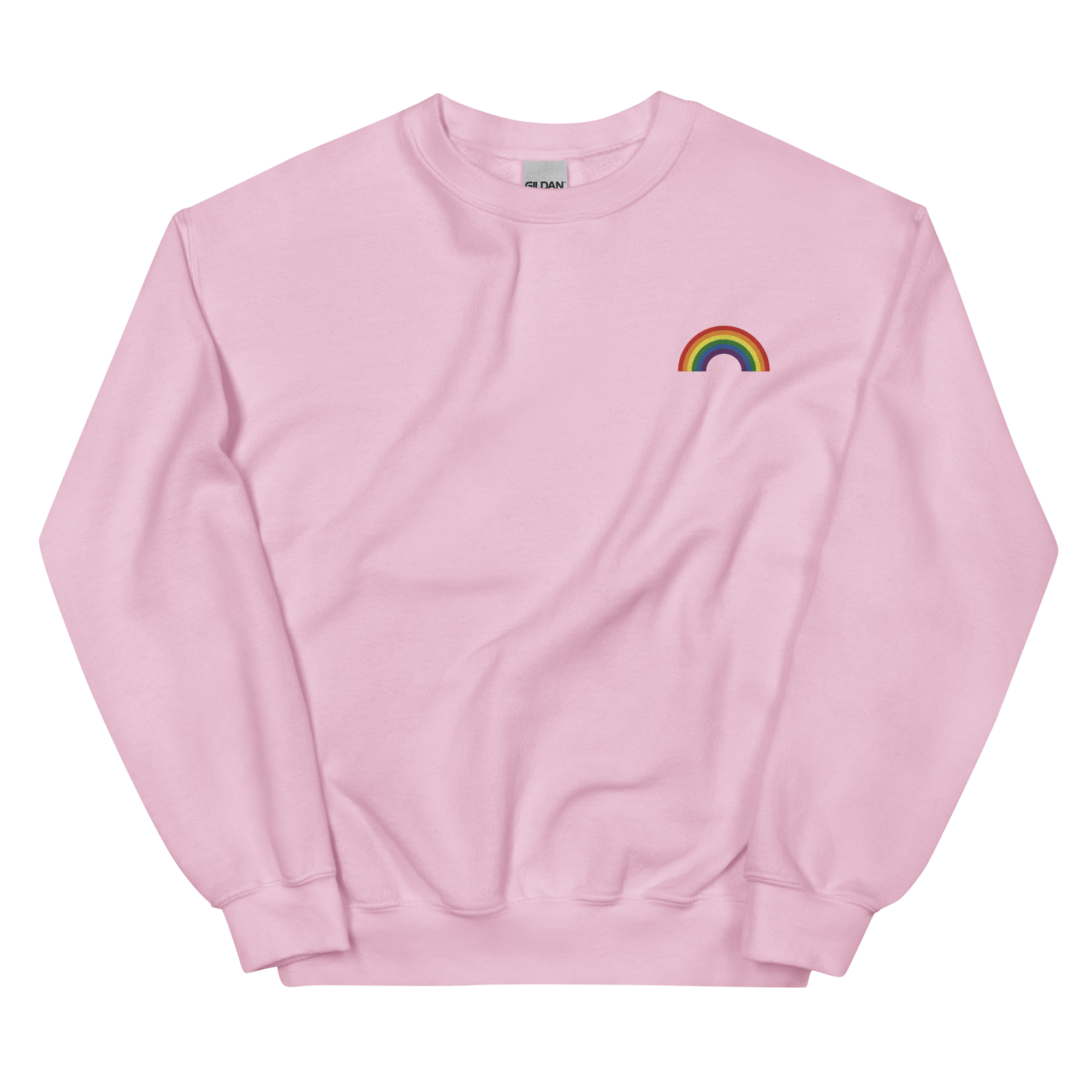 Embroidered Pride Rainbow Sweater: Pride Flag LGBTQ+ Design