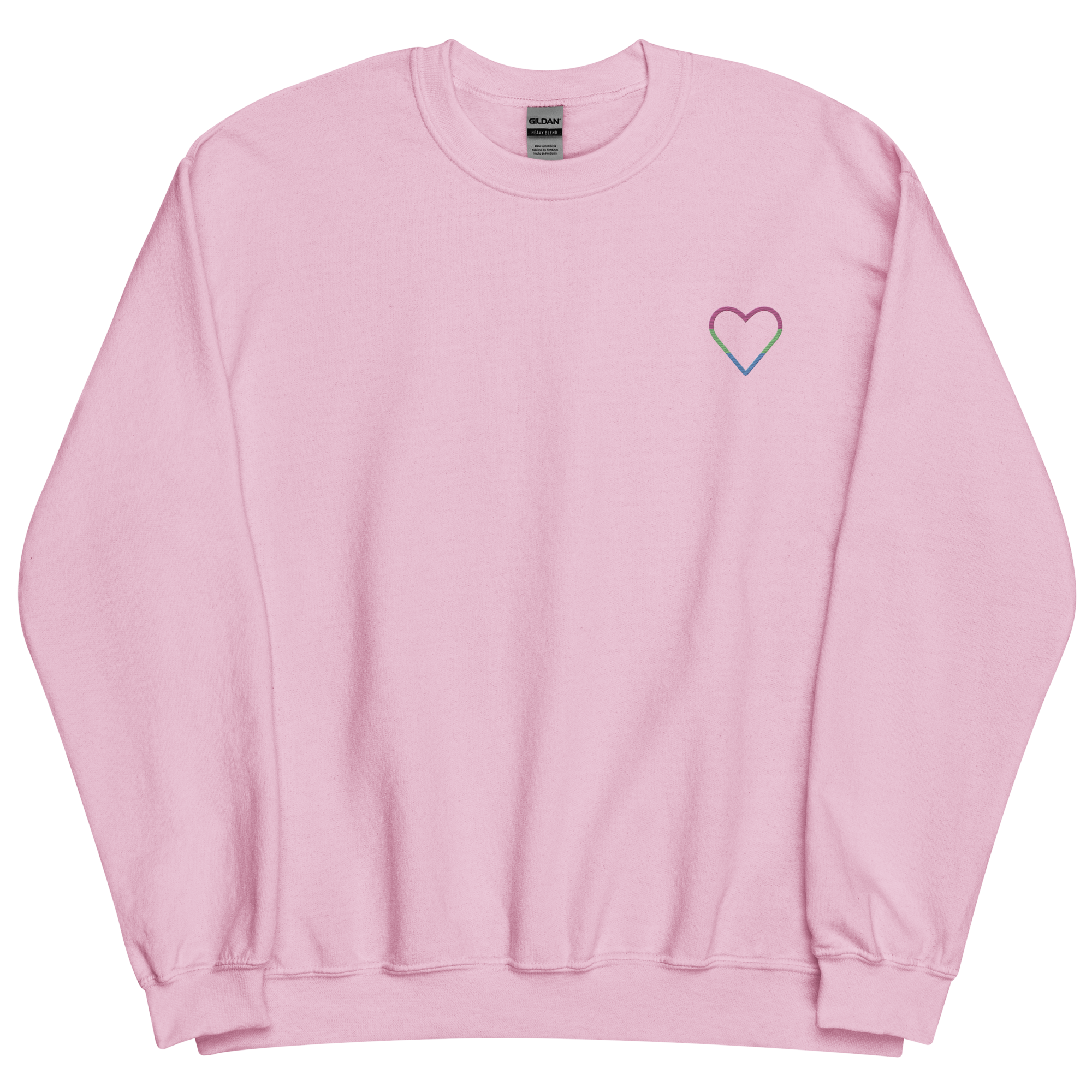 Polysexual Heart Sweatshirt: Embroidered Pride Sweater