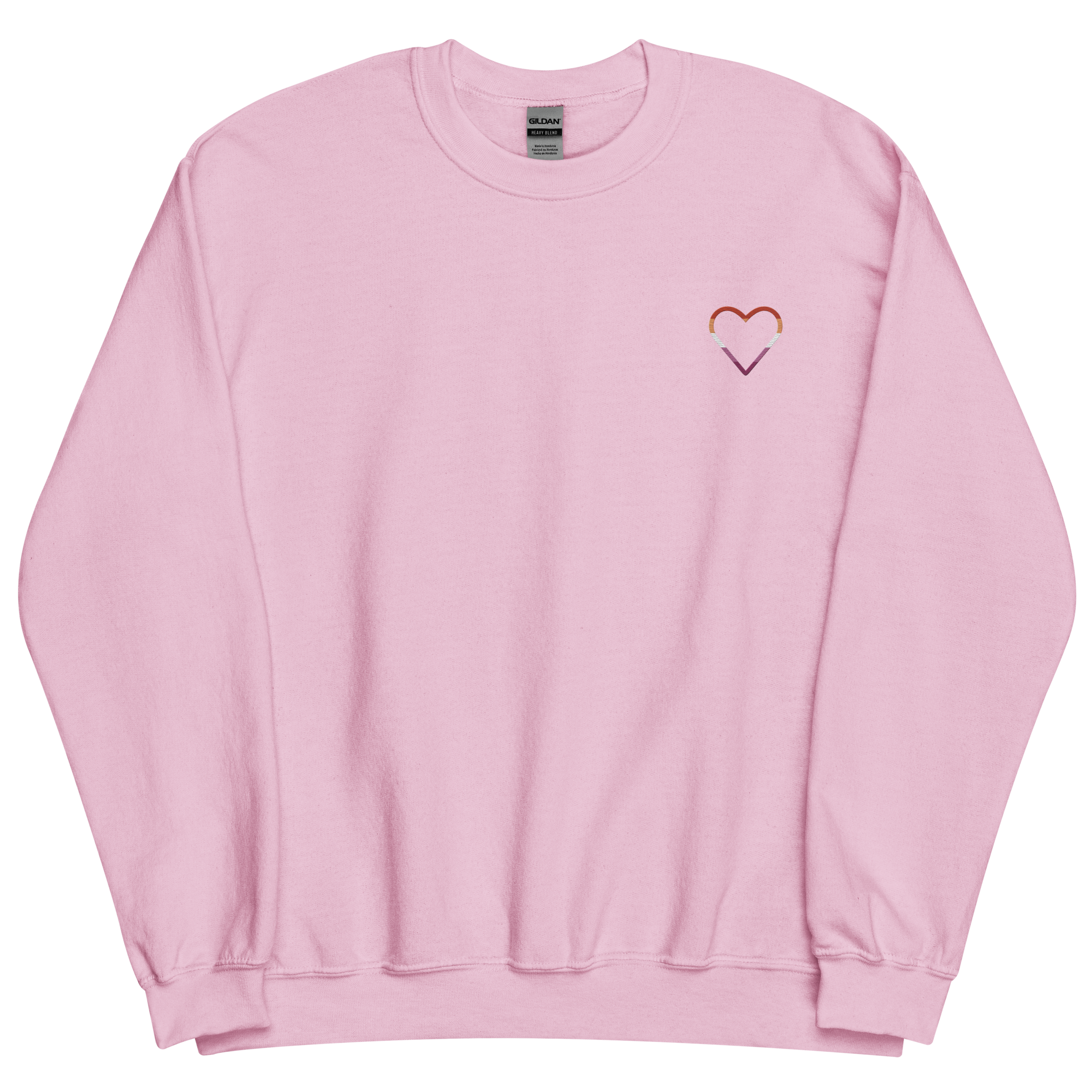 Lesbian Heart Sweatshirt: Embroidered Pride Sweater