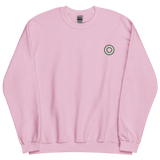 Embroidered Sweatshirt: Agender Pride Ring Emblem Design