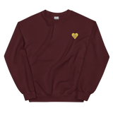 Intersex Flag Embroidered Heart Sweater: Celebratory LGBTQ+ Pride Design