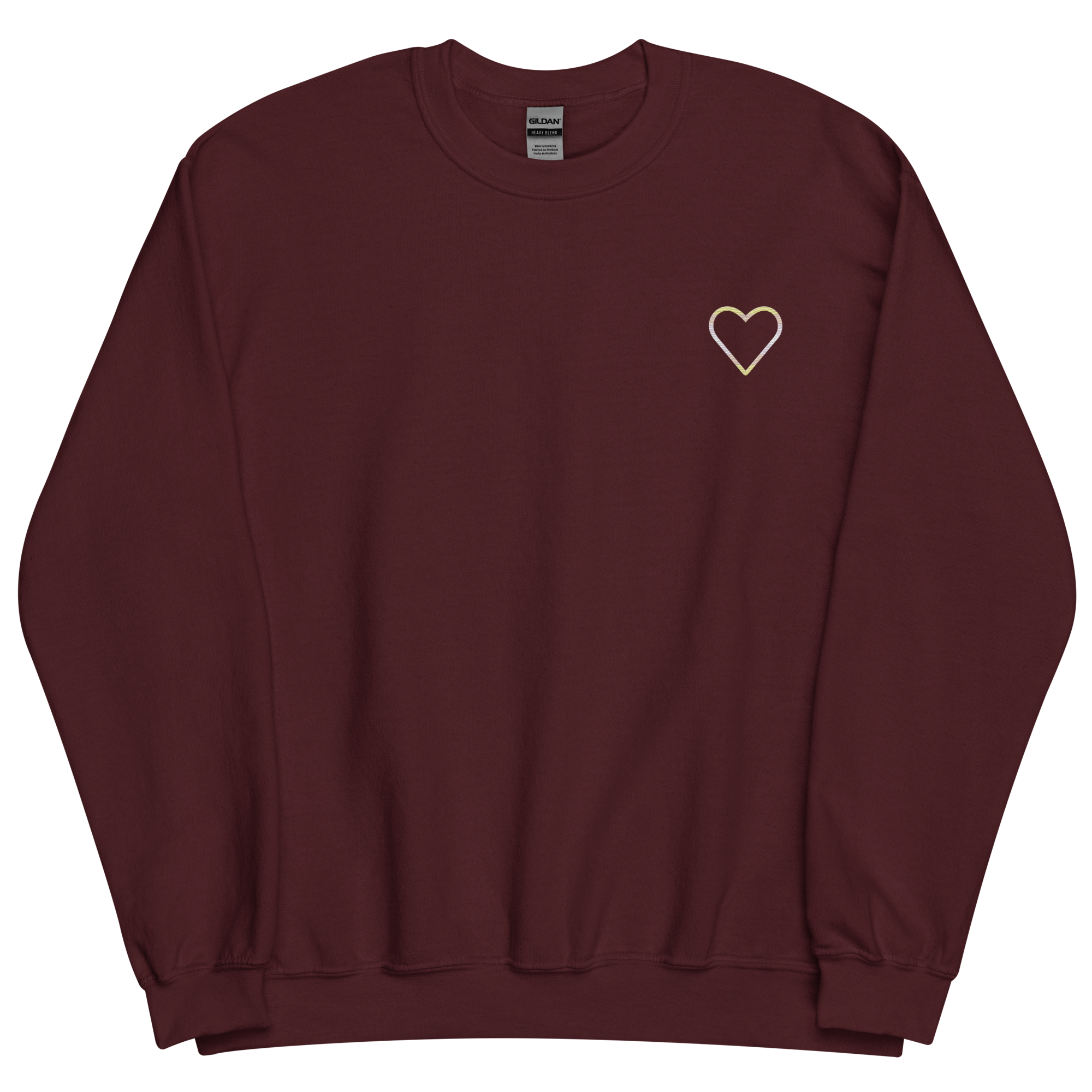 Pangender Heart Sweatshirt: Embroidered Pride Sweater