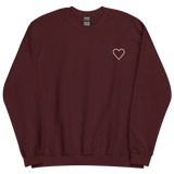 Pangender Heart Sweatshirt: Embroidered Pride Sweater