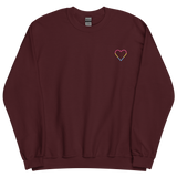 Pansexual Heart Sweatshirt: Embroidered Pride Sweater