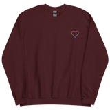 Polysexual Heart Sweatshirt: Embroidered Pride Sweater