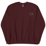 Genderqueer Heart Sweatshirt: Embroidered Pride Sweater