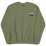 Genderfluid Pride Flag Embroidered Sweatshirt