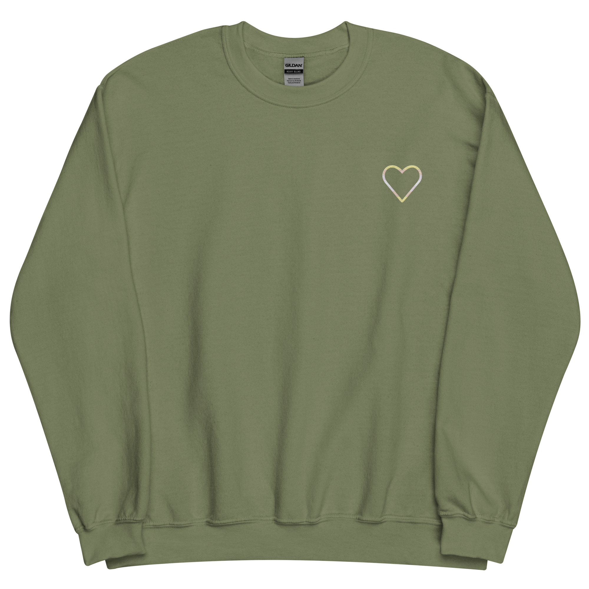 Pangender Heart Sweatshirt: Embroidered Pride Sweater