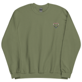 Genderfluid Heart Sweatshirt: Embroidered Pride Sweater