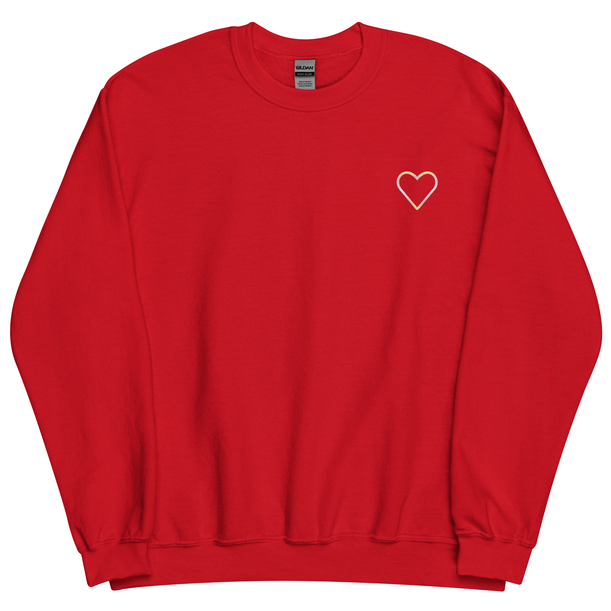 Pangender Heart Sweatshirt: Embroidered Pride Sweater