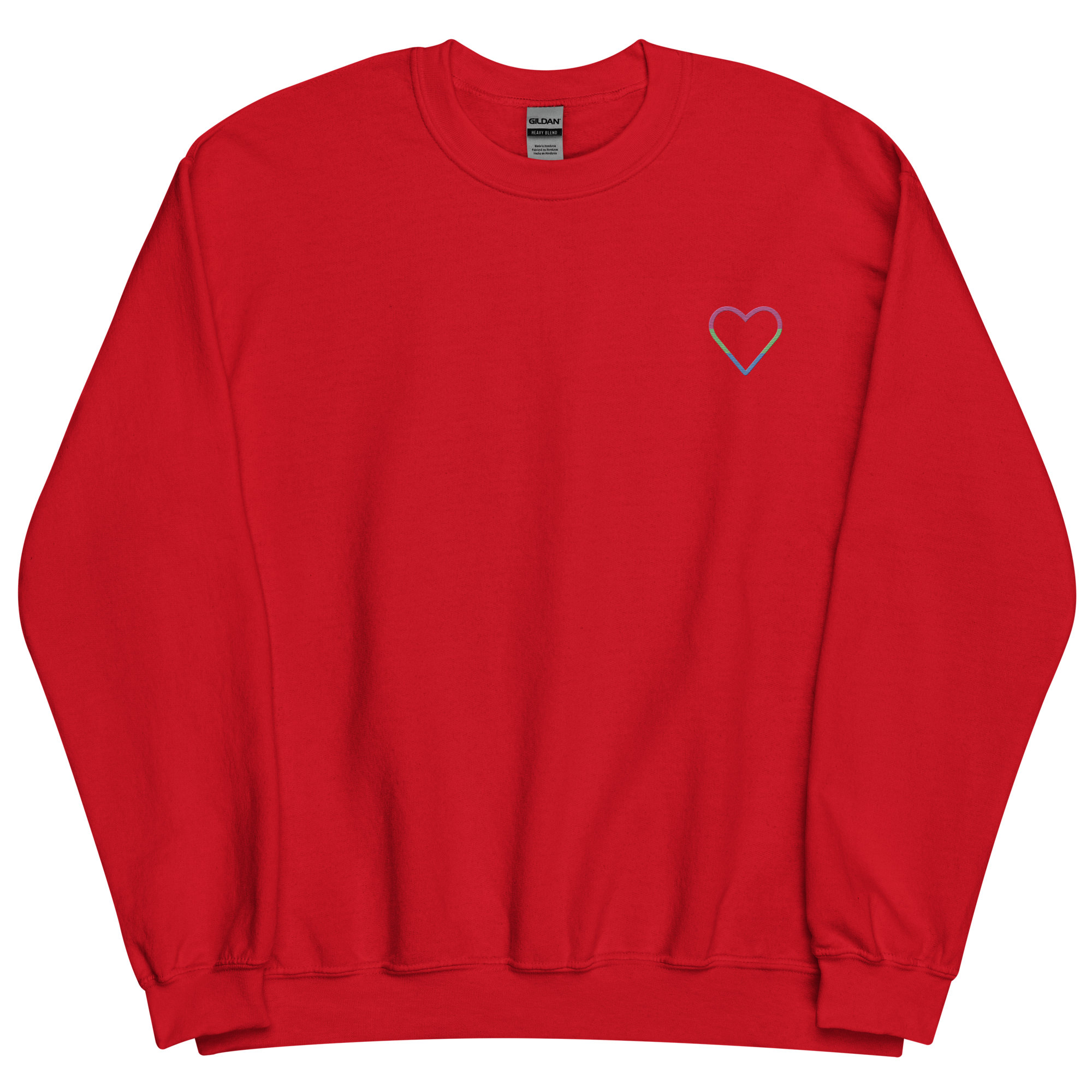 Polysexual Heart Sweatshirt: Embroidered Pride Sweater