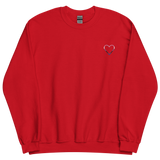 Genderfluid Heart Sweatshirt: Embroidered Pride Sweater