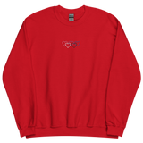 Genderfluid Pride Sweatshirt: Interlaced Heart Outlines Embroidered Sweater