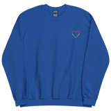 Pansexual Heart Sweatshirt: Embroidered Pride Sweater