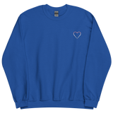 Bigender Heart Sweatshirt: Embroidered Pride Sweater