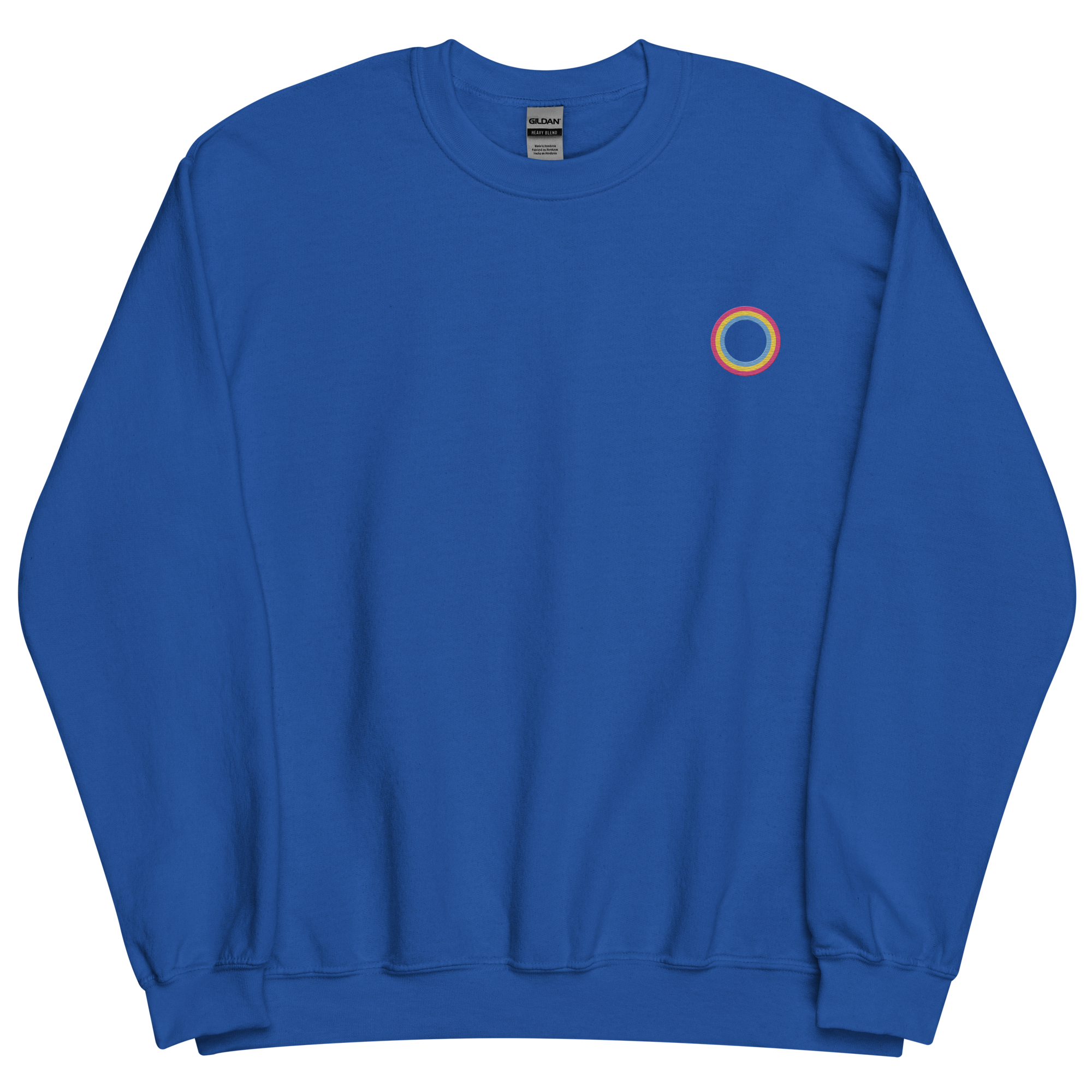 Embroidered Sweatshirt: Pansexual Pride Ring Emblem Design