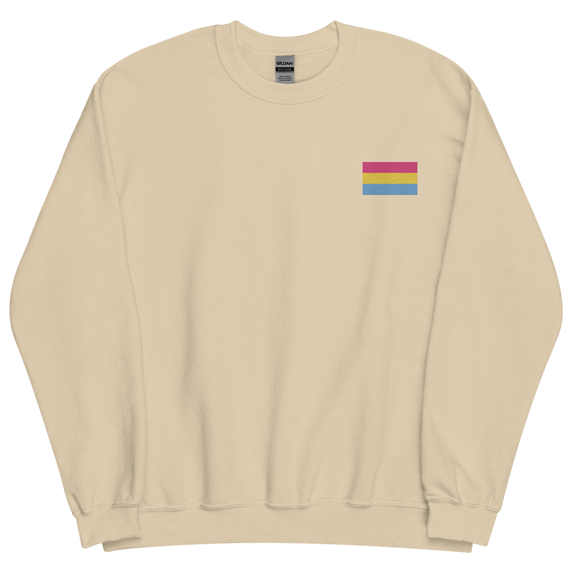 Pansexual Pride Flag Embroidered Sweatshirt