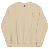 Queer Heart Sweatshirt: Embroidered Pride Sweater