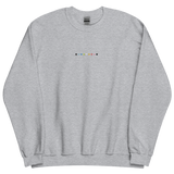 Embroidered Queer Sweatshirt: Pride Flag Horizontal Circle Design