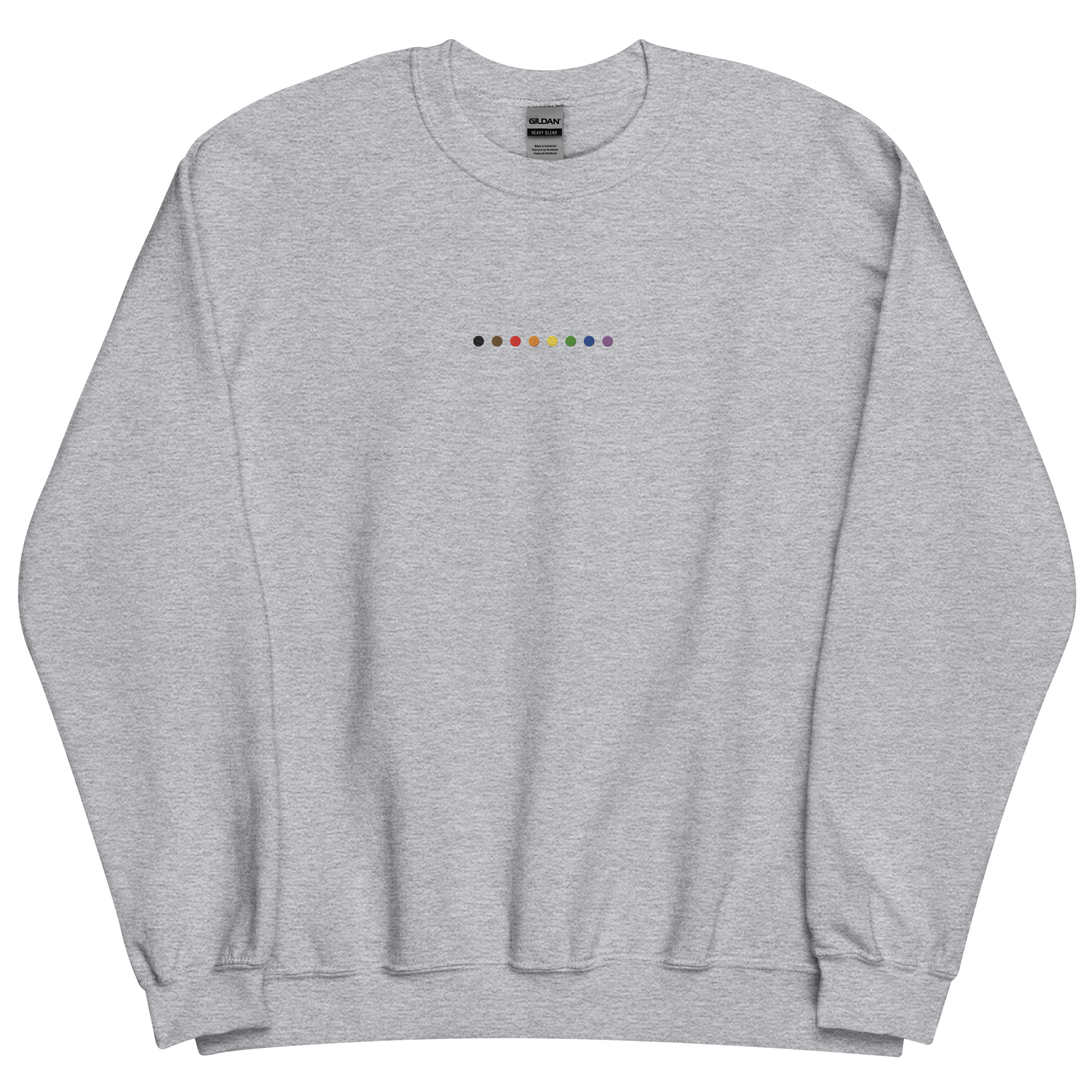 Embroidered Philly Pride Sweatshirt: Pride Flag Horizontal Circle Design