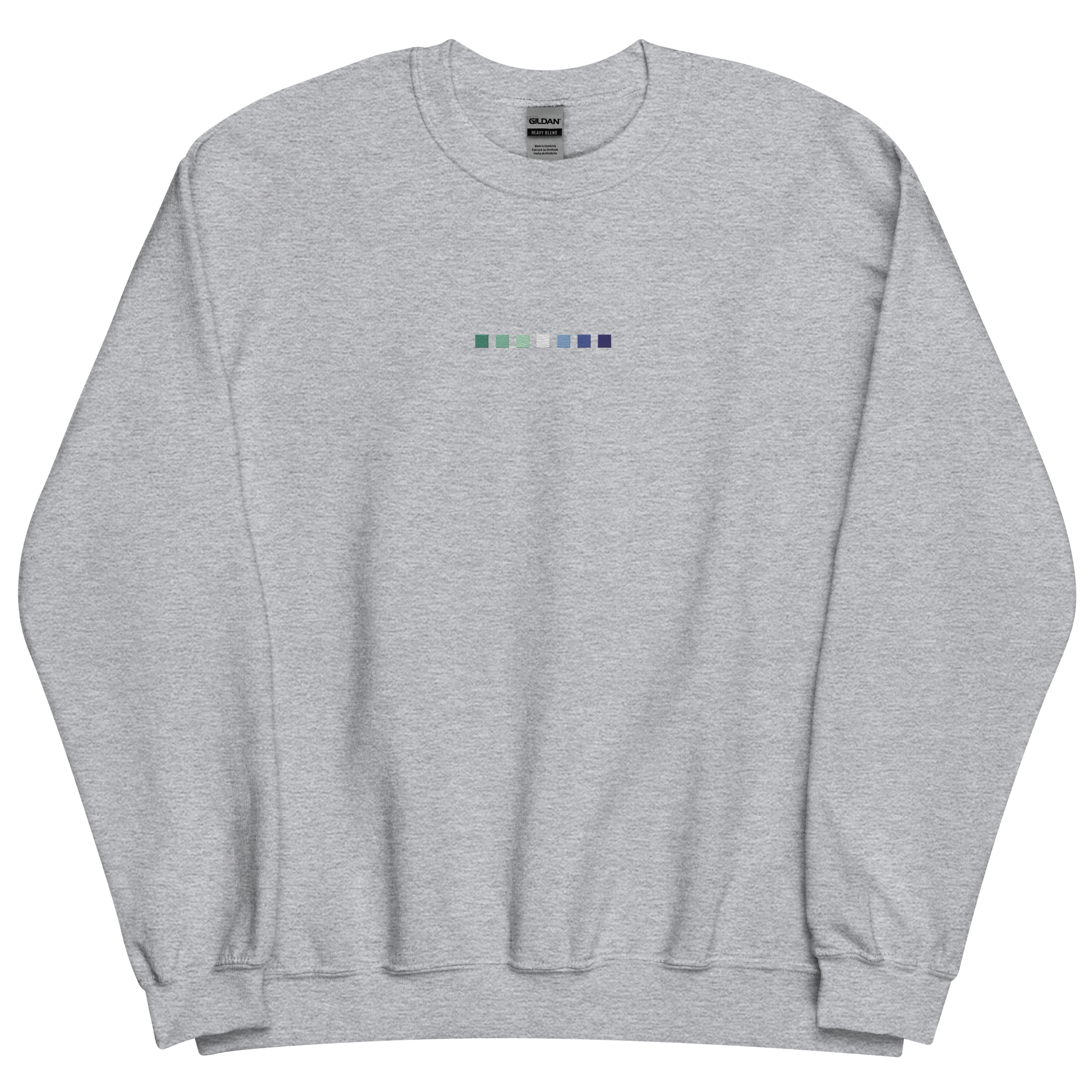 Embroidered Gay Pride Sweatshirt: Pride Flag Horizontal Square Design