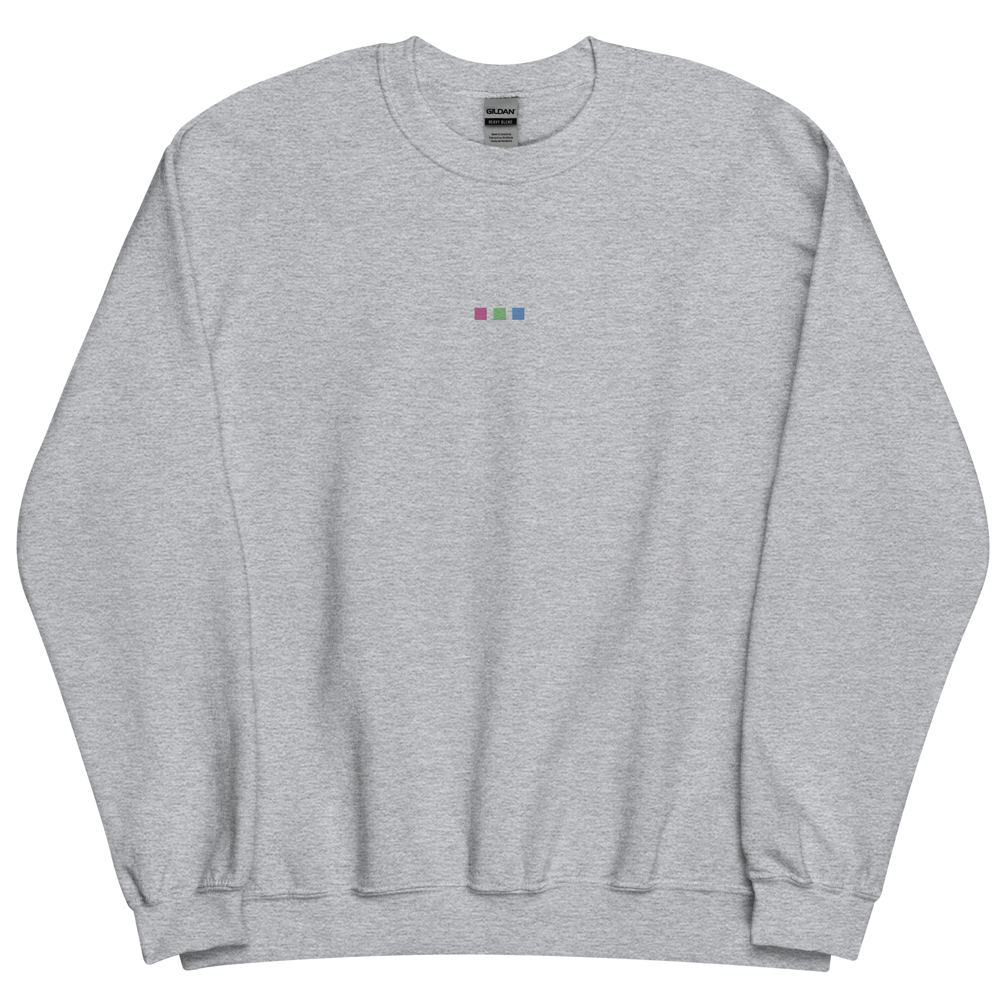 Embroidered Polysexual Sweatshirt: Pride Flag Horizontal Square Design